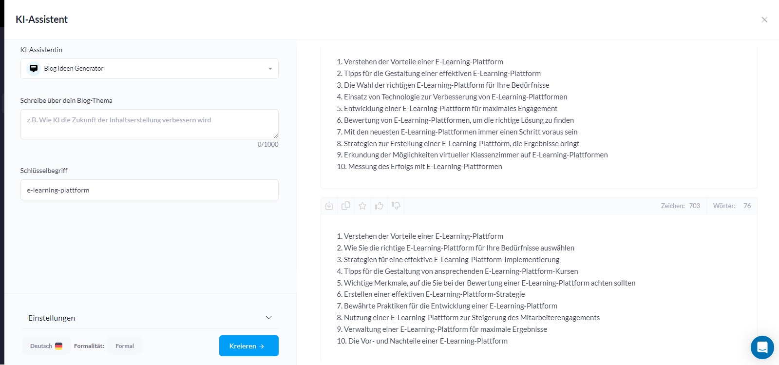 Schaefer SEO - Creaitor Test Screenshot 10