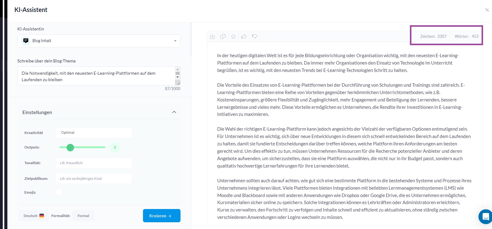 Schaefer SEO - Creaitor Test Screenshot 14