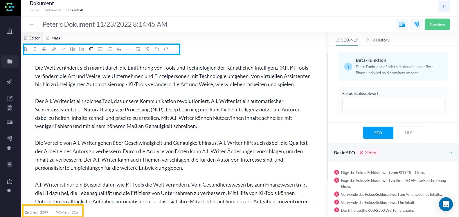 Schaefer SEO - Creaitor Test Screenshot 9